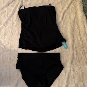 Black Tankini Swimsuit Set